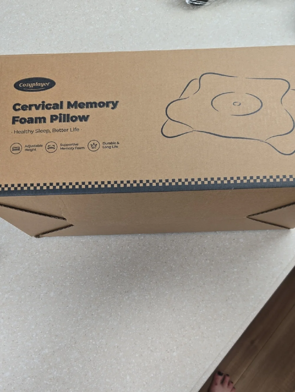 Cozyplayer Cervical Memory Foam Pillow New In Box
